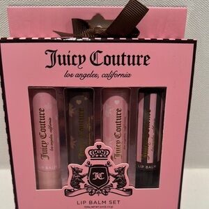 Juicy Couture (4) Piece Lip Balm Set.